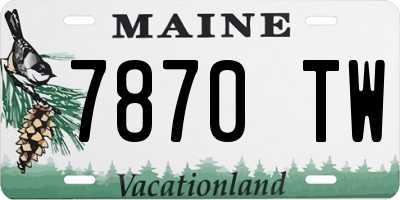 ME license plate 7870TW