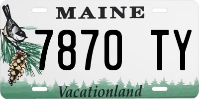 ME license plate 7870TY