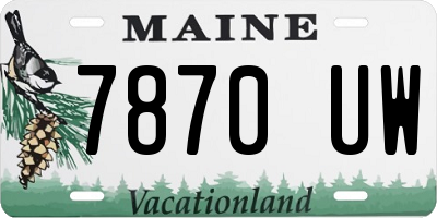 ME license plate 7870UW