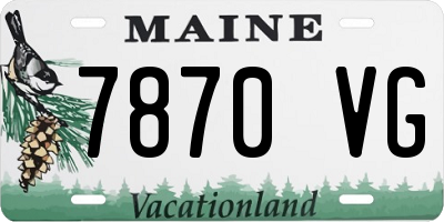 ME license plate 7870VG