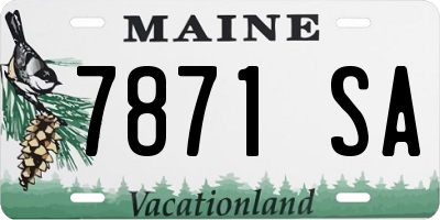 ME license plate 7871SA