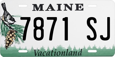 ME license plate 7871SJ