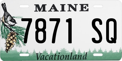 ME license plate 7871SQ
