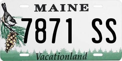 ME license plate 7871SS