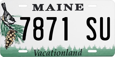 ME license plate 7871SU