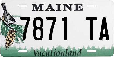 ME license plate 7871TA