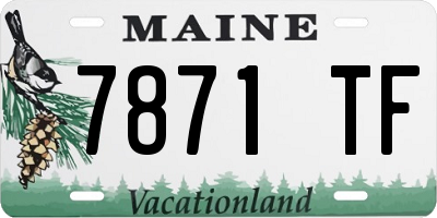 ME license plate 7871TF