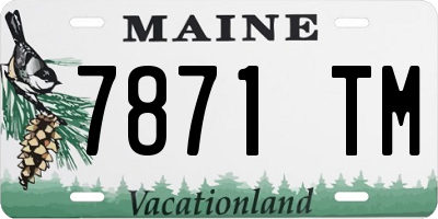 ME license plate 7871TM