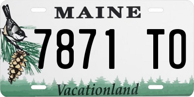 ME license plate 7871TO