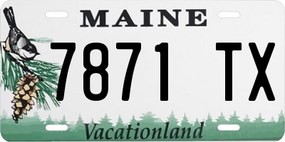 ME license plate 7871TX