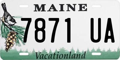 ME license plate 7871UA