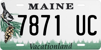 ME license plate 7871UC