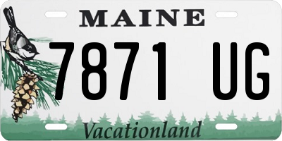 ME license plate 7871UG