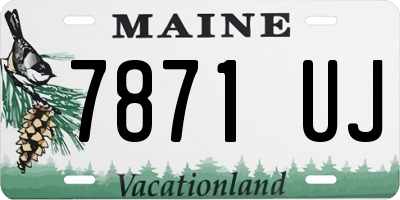 ME license plate 7871UJ