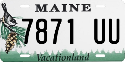 ME license plate 7871UU