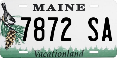 ME license plate 7872SA