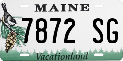 ME license plate 7872SG