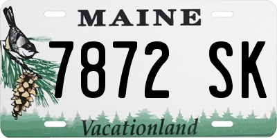 ME license plate 7872SK