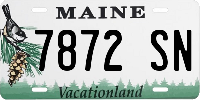 ME license plate 7872SN