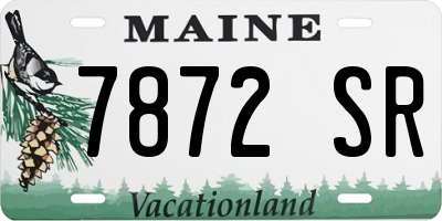 ME license plate 7872SR