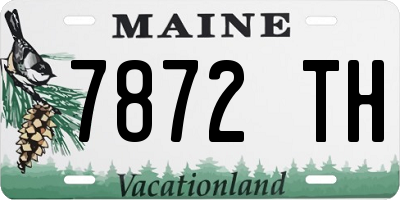 ME license plate 7872TH