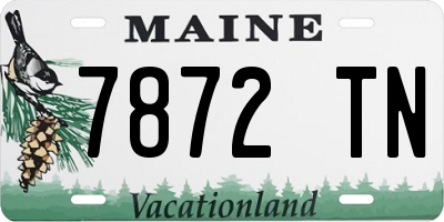 ME license plate 7872TN