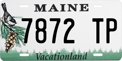 ME license plate 7872TP