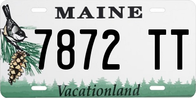 ME license plate 7872TT