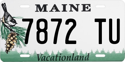 ME license plate 7872TU