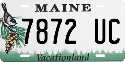 ME license plate 7872UC