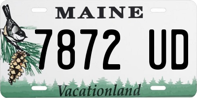 ME license plate 7872UD