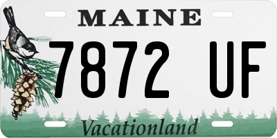 ME license plate 7872UF