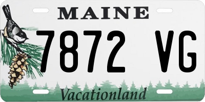 ME license plate 7872VG