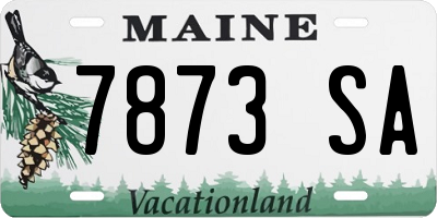 ME license plate 7873SA