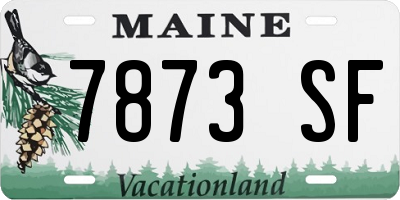 ME license plate 7873SF