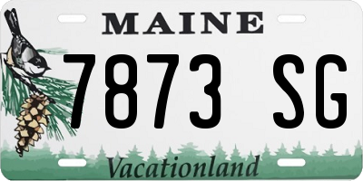 ME license plate 7873SG