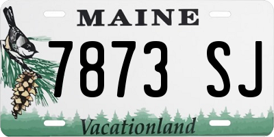 ME license plate 7873SJ