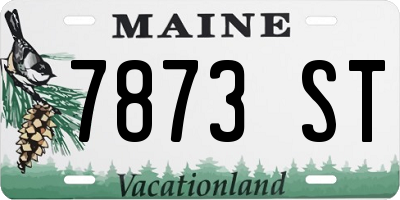 ME license plate 7873ST