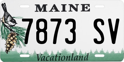 ME license plate 7873SV