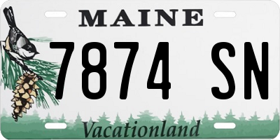 ME license plate 7874SN