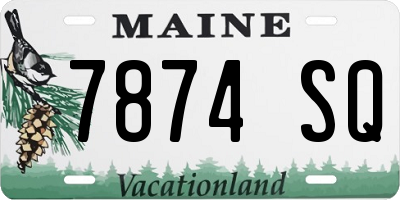 ME license plate 7874SQ