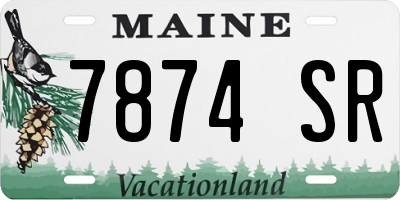 ME license plate 7874SR