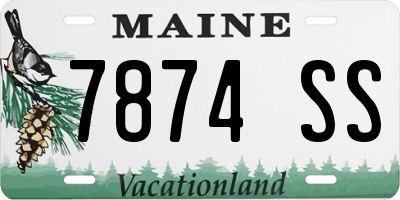 ME license plate 7874SS