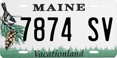 ME license plate 7874SV