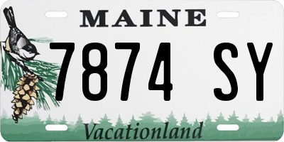 ME license plate 7874SY