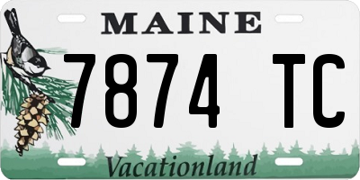 ME license plate 7874TC