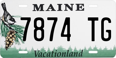 ME license plate 7874TG