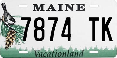 ME license plate 7874TK