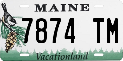 ME license plate 7874TM