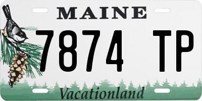 ME license plate 7874TP